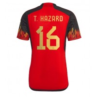 Fotbalové Dres Belgie Thorgan Hazard #16 Domácí MS 2022 Krátký Rukáv